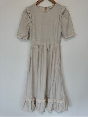 Wilfred Le Fou Aimery Dress Linen Blend Beige Sz0